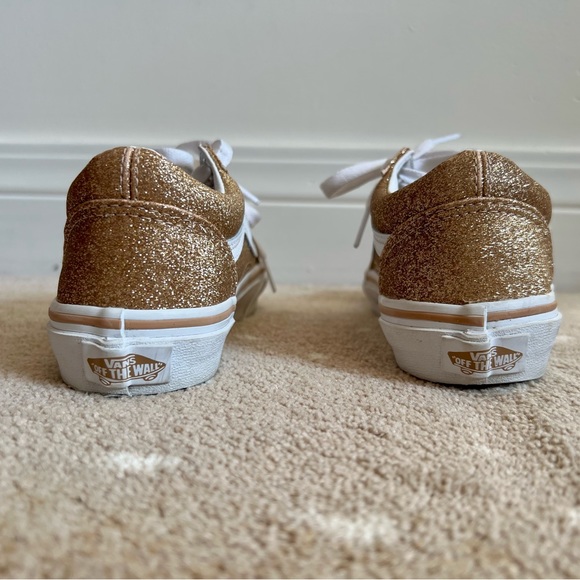 Vans Old School Glitter Skate Shoe Girls Sz 1 - Picture 3 of 5